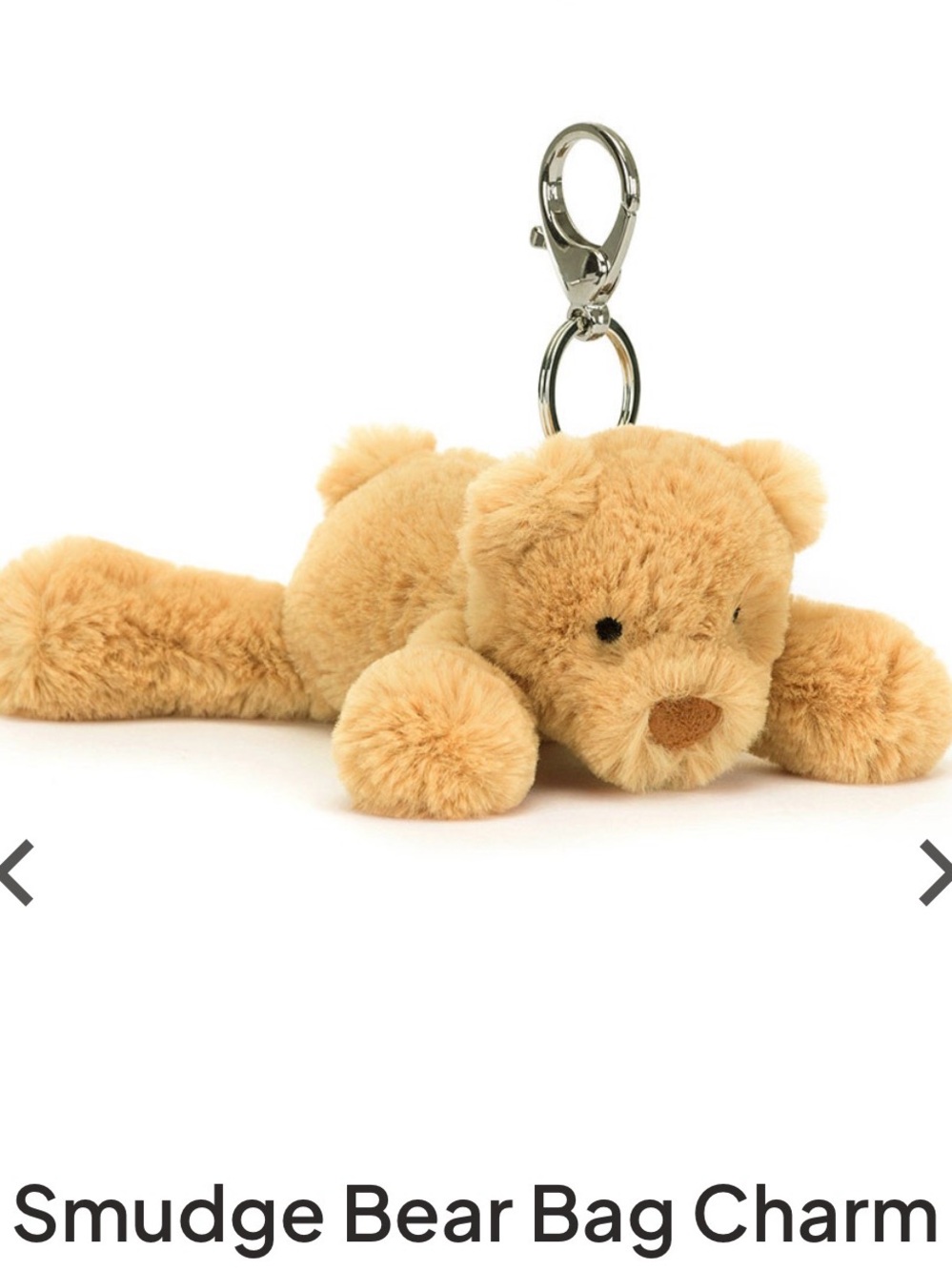 Jellycat Smudge Bear Bag Charm Authentic